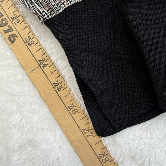 3.1 Phillip Lim Houndstooth Plaid Jogger Pants 8 Gray Black Stretch Wool Blend - Picture 8 of 16